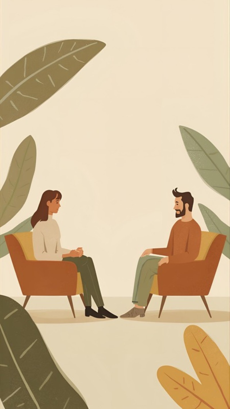 Online therapy illustration